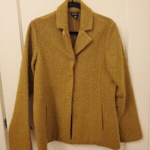 Eileen Fisher Italian Wool Women's Knit Coat in Golden